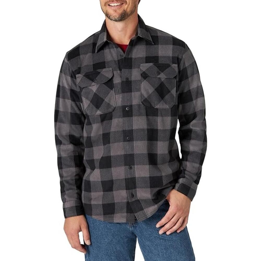 Wrangler Authentics Men’s 2XL Long Sleeve Heavyweight Fleece Shirt
